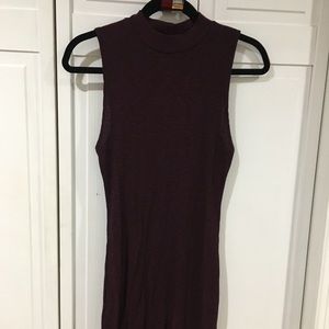 Garage Ribbed Bodycon Dress with Open Back
